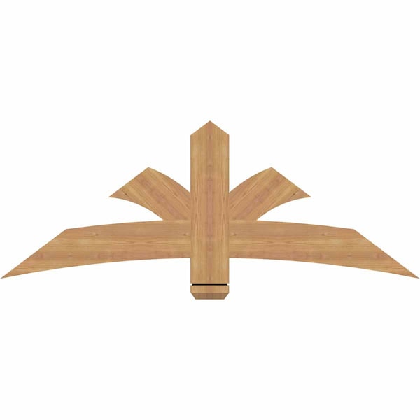 Ekena Millwork Davenport Timber Gable Bracket, Western Red Cedar, 60"W x 22"H x 1 1/2"D x 5 1/2"F, 9/12 Pitch GBW060X22X0206DAV00SWR - main